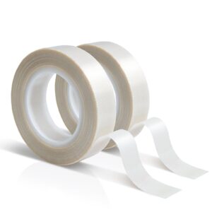 2 rolls 1/2 inch x 33 feet low friction tape,drawer slide tape,drawer glide tape,squeak resistant tape,abrasion resistance tape,surface protection tape for wood,drawer,cabinet,curtain,furniture,white