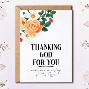 NTVShop Pastor Appreciation Card - Grateful For Your Ministry Card - Gift For Minister - Church Staff