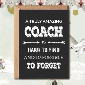 NTVShop Thank You Card For An Awesome Coach - Appreciation Gift - Card For All Occasions - Cute Card For Men And Women