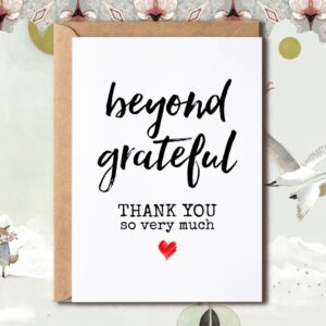 NTVShop Beyond Grateful Card - Gratitude Card - Thankful Card - Gift For Wedding Christmas Holiday