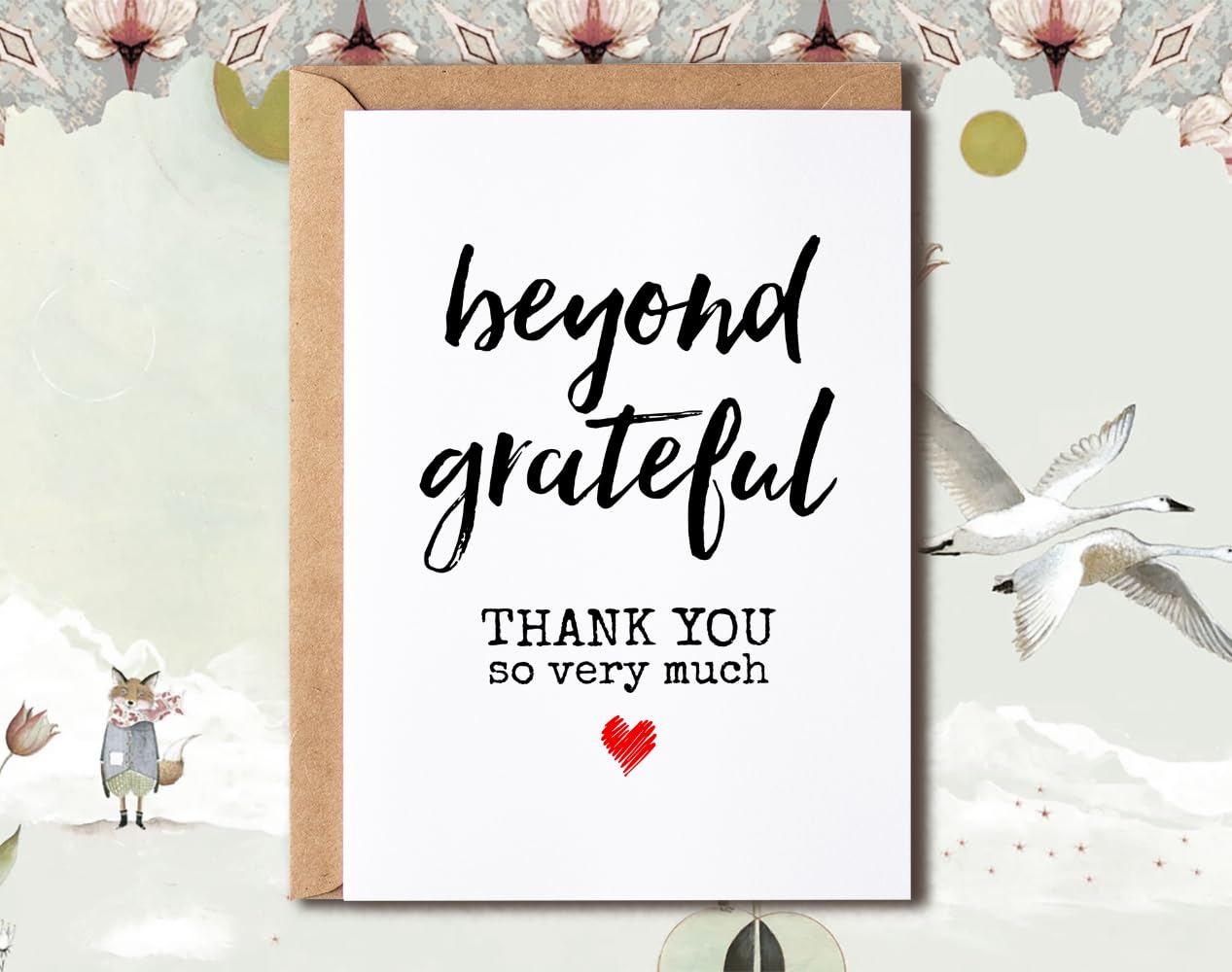 NTVShop Beyond Grateful Card - Gratitude Card - Thankful Card - Gift For Wedding Christmas Holiday