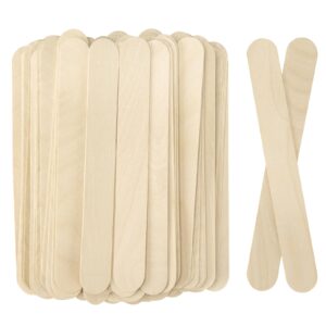 wisyok 8'' jumbo craft sticks - 90pcs extra large natural premium wood, ice cream sticks, jumbo sticks, large tongue depressors, plant labels, hair removal and waxing supplies, crafting