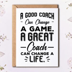 NTVShop Teacher Appreciation Gift Card - Thanks Great Coach - Thank You For Helping Me - Card From Student