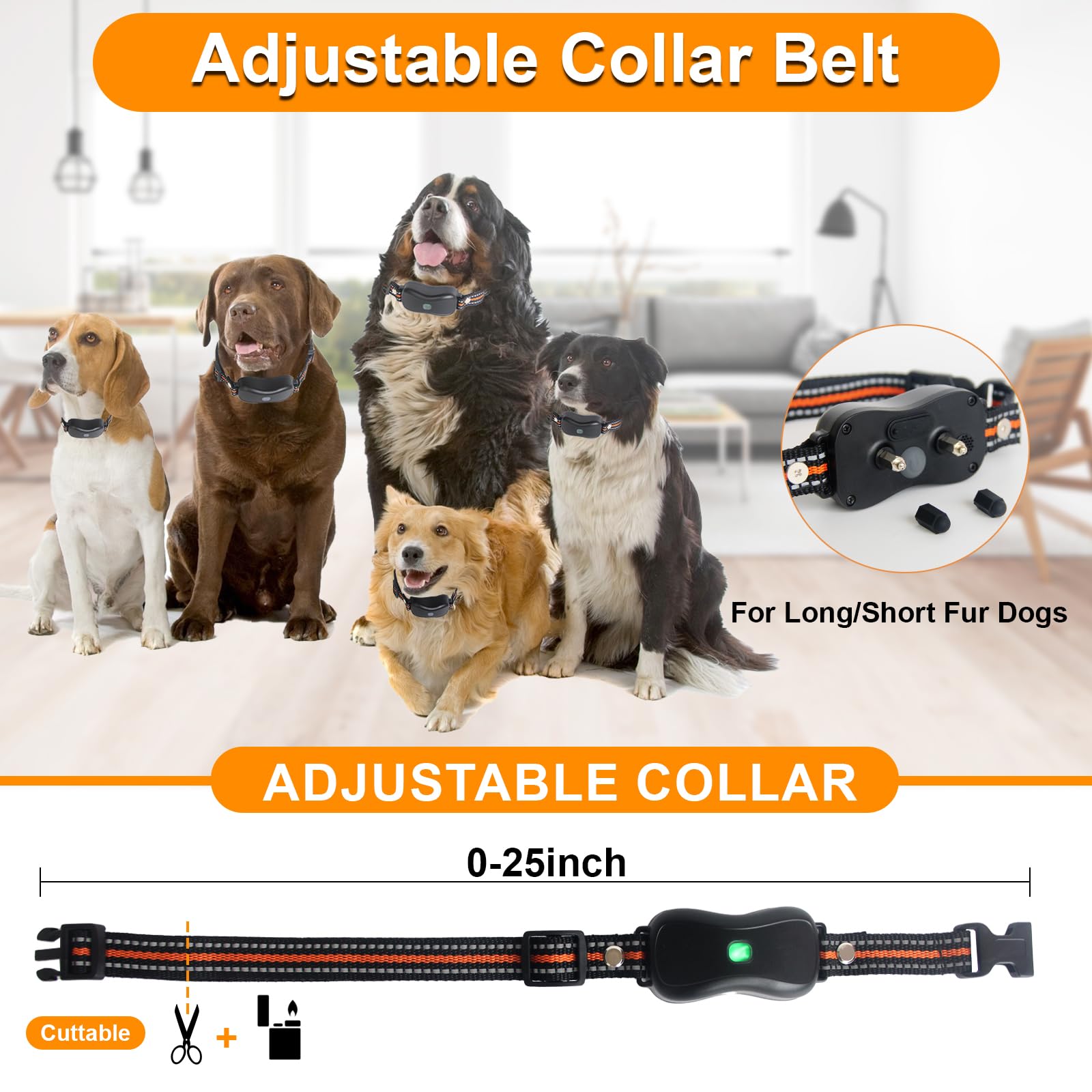 GUIASIPULE 4 Safe Training Modes Waterproof Dog Training Collar, 3300FT Dog E Collar with Remote (for 8-120lbs Dogs), Shock Collar for Large (60-100lbs) Medium(40-60lbs) Small(15-30lbs) Dogs