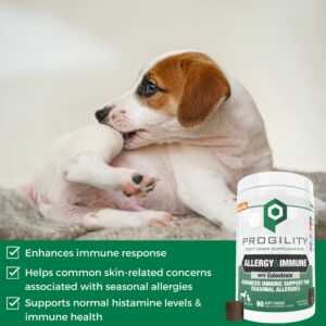 Nootie Progility Allergy & Immune Supplement, Seasonal Allergies Advanced Immune Support Supplement for Dogs, 90 Soft Chews per Container