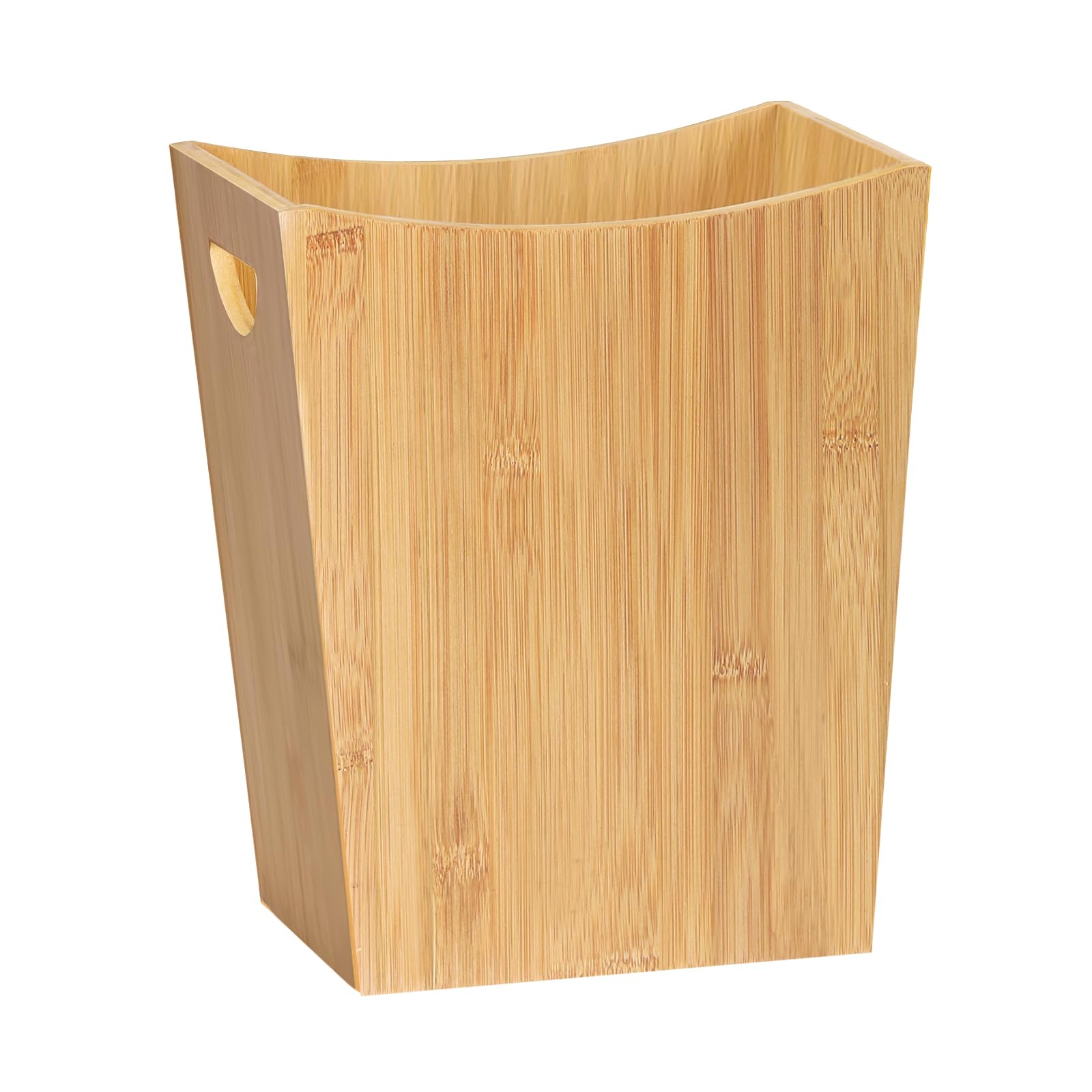 LIANTRAL Wood Trash Can Wastebasket, 2 Gallon Small Bathroom Garbage Can Wood Waste Basket Trash Container Recycling Bin for Bathroom, Bedroom, Living Room, Office, Kitchen