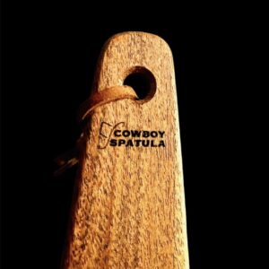 COWBOY SPATULA Mesquite Wood Spatula - Original Handmade in Texas Made in USA For Non stick Frying Pan, Cast Iron Skillet, griddle, baking, stainless steel (Original - Plain - No personalization)