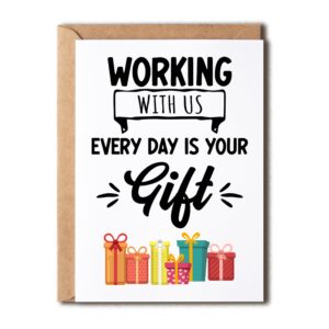 ntvshop funny birthday card - cute coworker birthday card - funny office card - anniversary card for friend coworker boss