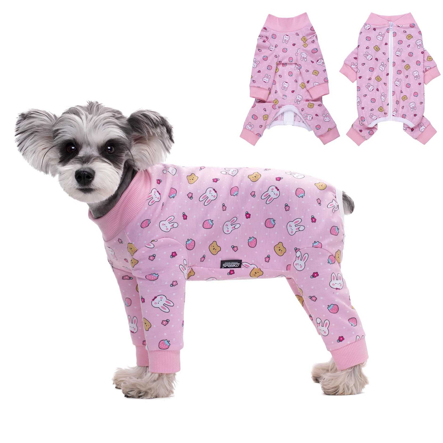 Dog Bodysuit Surgery Recovery Suit for Female Dogs,Small and Medium-Sized Dogs Zipper on Back-Post-Spay Dog Surgery Recovery Suit Puppy Cat Long Sleeve Onesies Bodysuit After Surgery Wound Protective