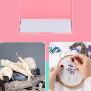 Magnetic Needle Storage Case, Rectangle Magnetic Needle Keeper Cross Stitch Manual DIY Sewing Stitching Pin Storage Box Plastic Cross Stitch Sewing Knitting Pin Organizer Container Tool