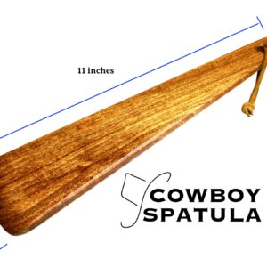 COWBOY SPATULA Mesquite Wood Spatula - Original Handmade in Texas Made in USA For Non stick Frying Pan, Cast Iron Skillet, griddle, baking, stainless steel (Original - Plain - No personalization)