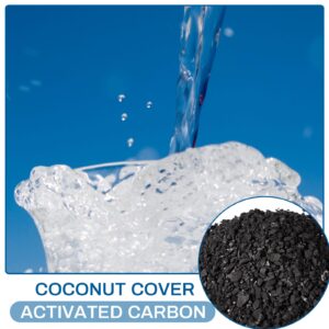 Timgle Bulk Water Filter Air Filter Activated Charcoal Coconut Hull Granular Activated Carbon 10-18 Mesh Water Distiller Charcoal Filters Water Filter Media for Water Filtration (6.6 Lbs)