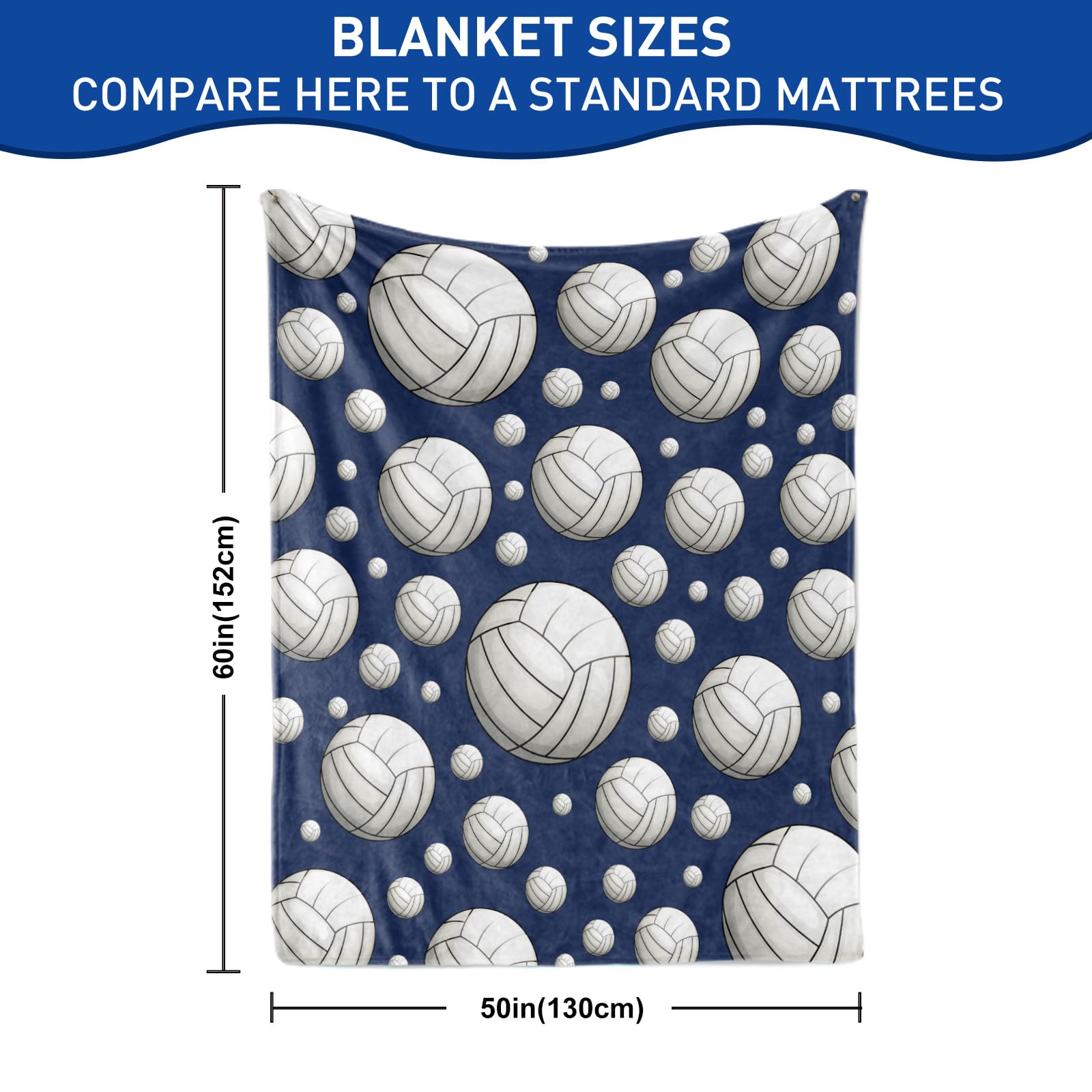 Volleyball Blanket Flannel Soft Warm Plush Volleyball Sport Throw Blanket Volleyball Present for Girls Boys Kids Teen Women Volleyball Lovers