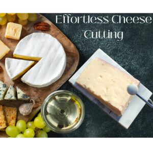 CraftsOfEgypt Marble Cheese Slicer for Block Cheese, Stylish Cheese Slicer Wire, and Convenient Cheese Cutter Board with Wire Cutter