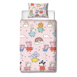 character world peppa pig playful single rotary duvet set (pp1pyfds002)