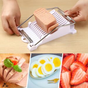 Musubi Maker Kit,2 Acrylic Musubi Mold and 1 Luncheon Meat Slicer Stainless Steel Wires Non Stick Musubi Maker Press Bpa Free Sushi Making Kit Onigiri Mold