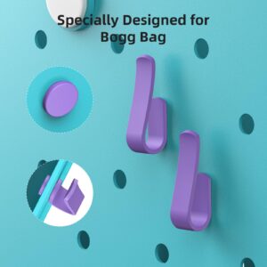 ARSUNOVO 2 PCS Hooks Accessories for Bogg Bags, Insert Charm Connector Key Holder Mask Holder, Purple