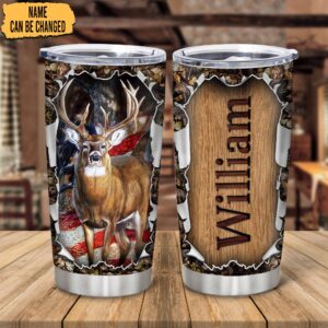 Hyturtle Personalized Hunting Gifts For Men - Deer Hunting Tumbler 20Oz Travel Coffee Mug Stainless Steel- Fathers Day Gift For Dad Him Boy Husband From Son Wife- Birthday Christmas Gifts For Hunters