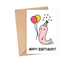 owingsdesignsperfect appy birthday! card - birthday card gift for doctor-nurse - cute medical card - appendix card - greeting card - general surgeon card