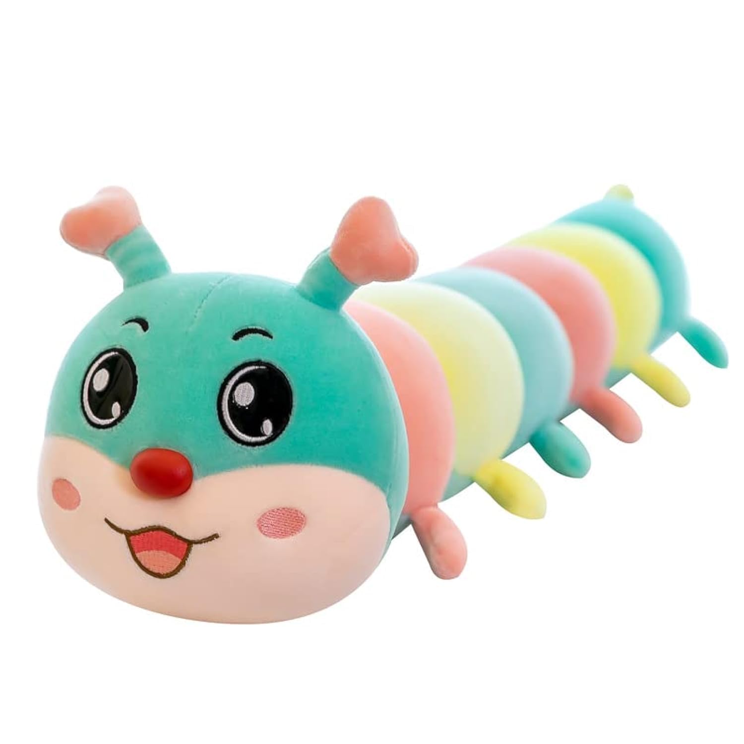 RONGXG Cute Caterpillar Plush Pillow Colorful Stuffed Animal Toy Girl Stuffed Hugging Pillow Gift Sweet Companion Doll Toy Gift for Birthdays 110CM