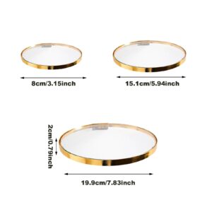 Wall Mounted Gold Glass Shelf, Wall Mounted Round Gold Glass Storage for Photo Frames, Collectibles, Decorative Items Hanging Storage Rack