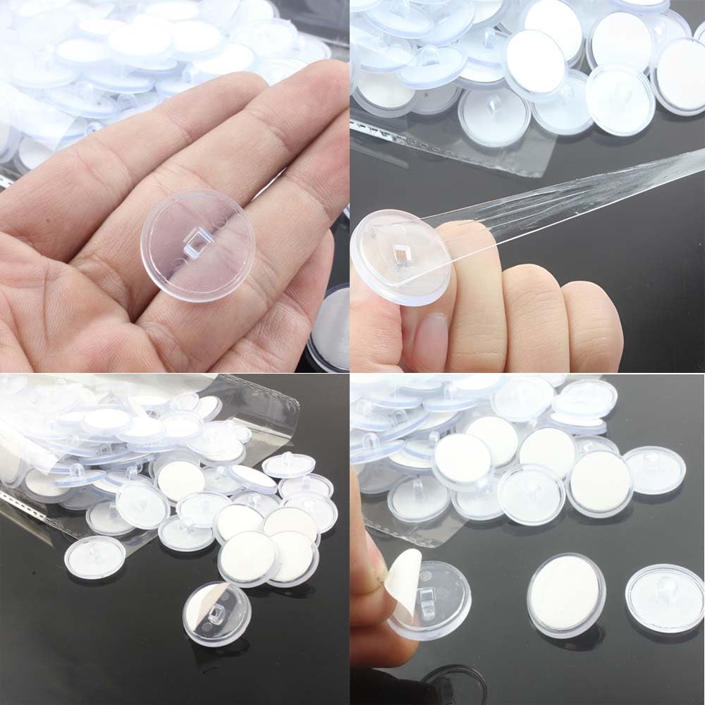 UtySty 40 Pack Self Adhesive Wall Hook Sticky Ceiling Hooks Small Disc Sticker Hanger for Christmas Festival Wedding Decorations Baloon Storage Display 2cm/0.78”