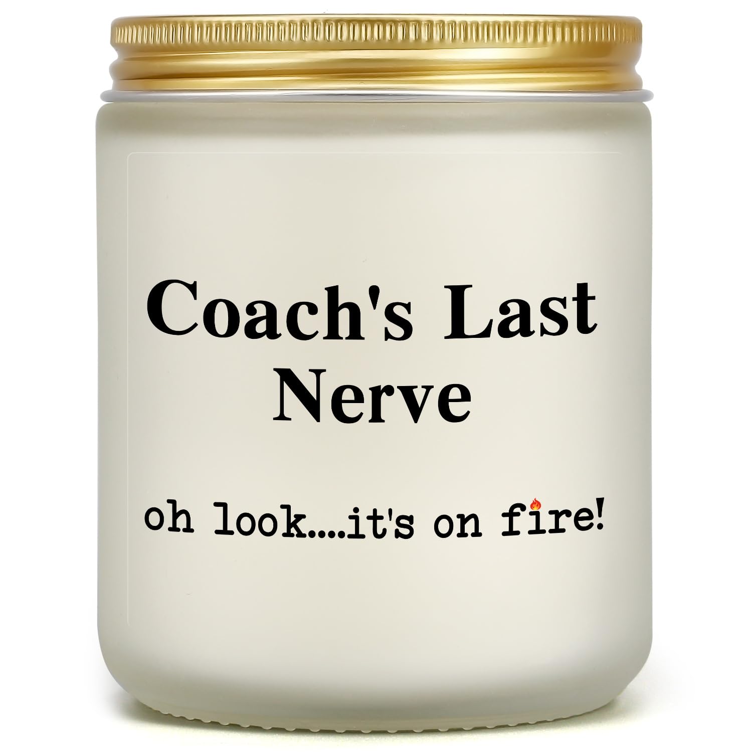 Coach Gifts for Men Women, Coach's Last Nerve Candle, Appreciation Gift for Baseball Softball Coach, Best Gift for Cheer Volleyball Swim Tennis Soccer Track Dance Coach, Funny Thank You Coach Present