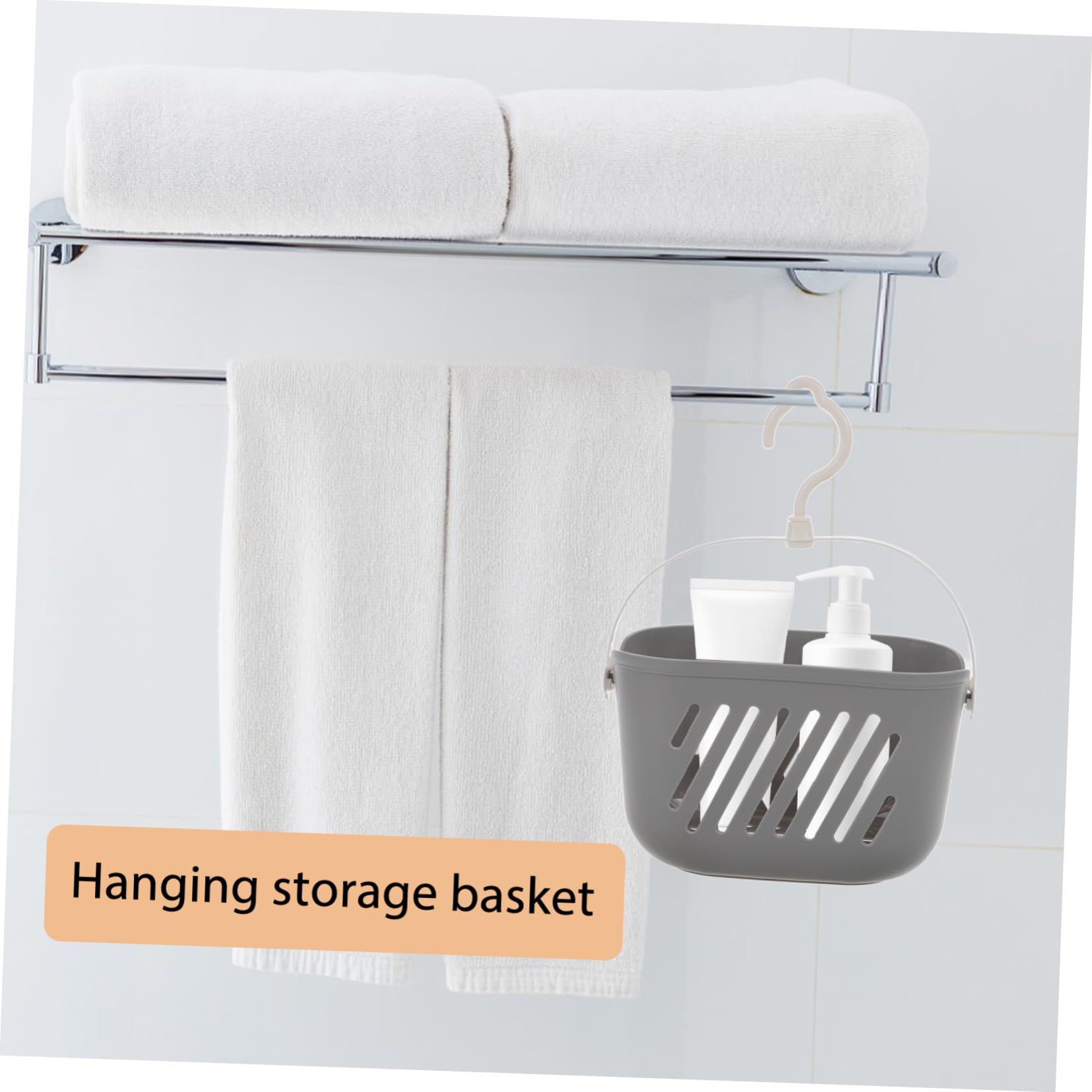 Cabilock Bathroom Hand Basket Bathroom Shower Basket Plastic Basket Organizer Hanging Storage Basket Bathroom Basket Shower Portable College Essentials Plastic Storage Basket with Handle