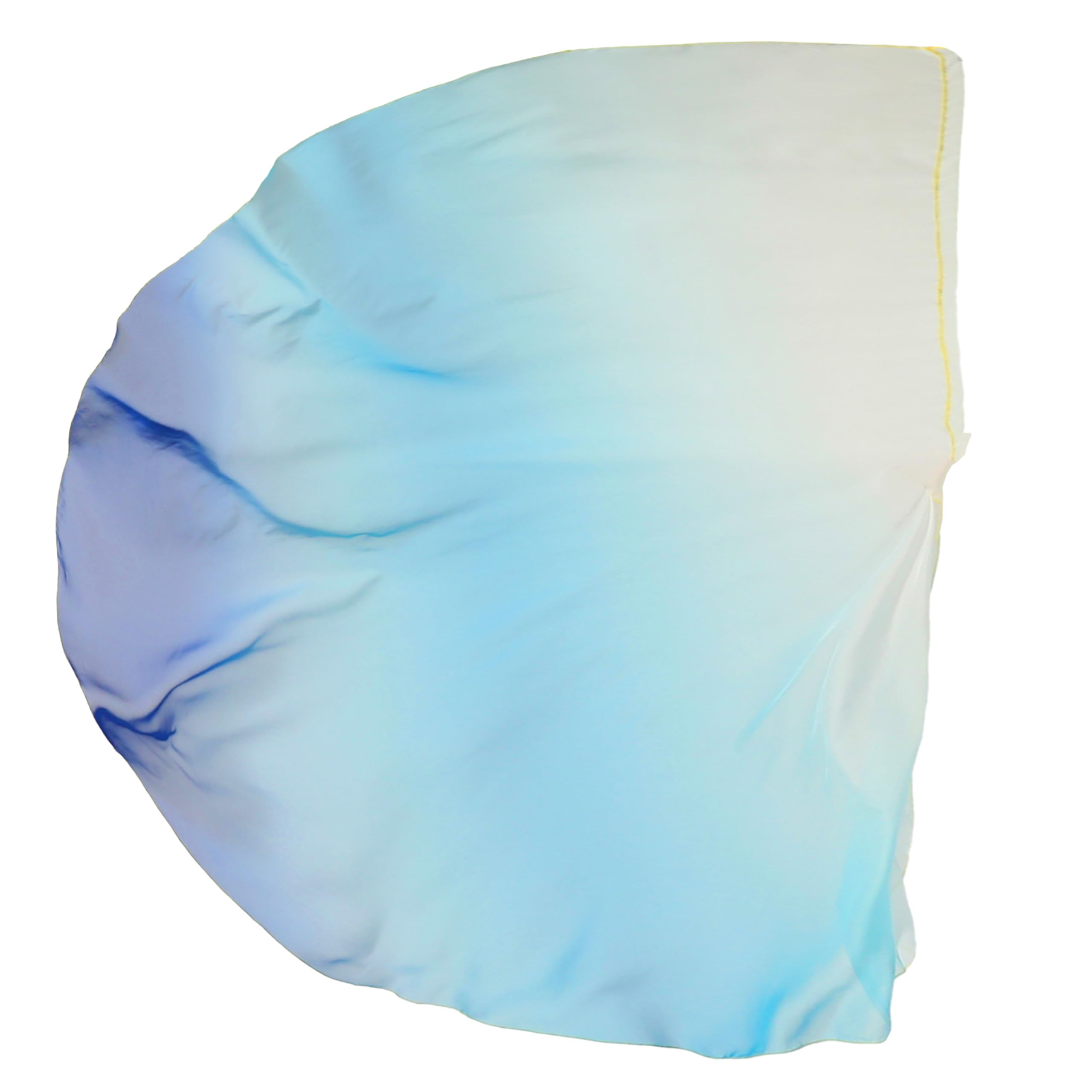 Wuchieal Porphetic Praise Dance Worship Flex Flags, radius 55" x 74" semicircle Dance Ministry Streamer (6#WHITE-BLUE-BLUE)