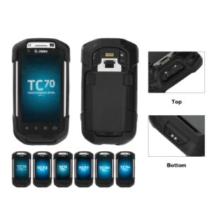 Protective Rubber Case for Zebra TC70 TC72 TC75 TC77 TC70X TC75X, Soft Silicone Rubber Handheld Scanner Cases for PDA Handheld Computer for More Protection - Black