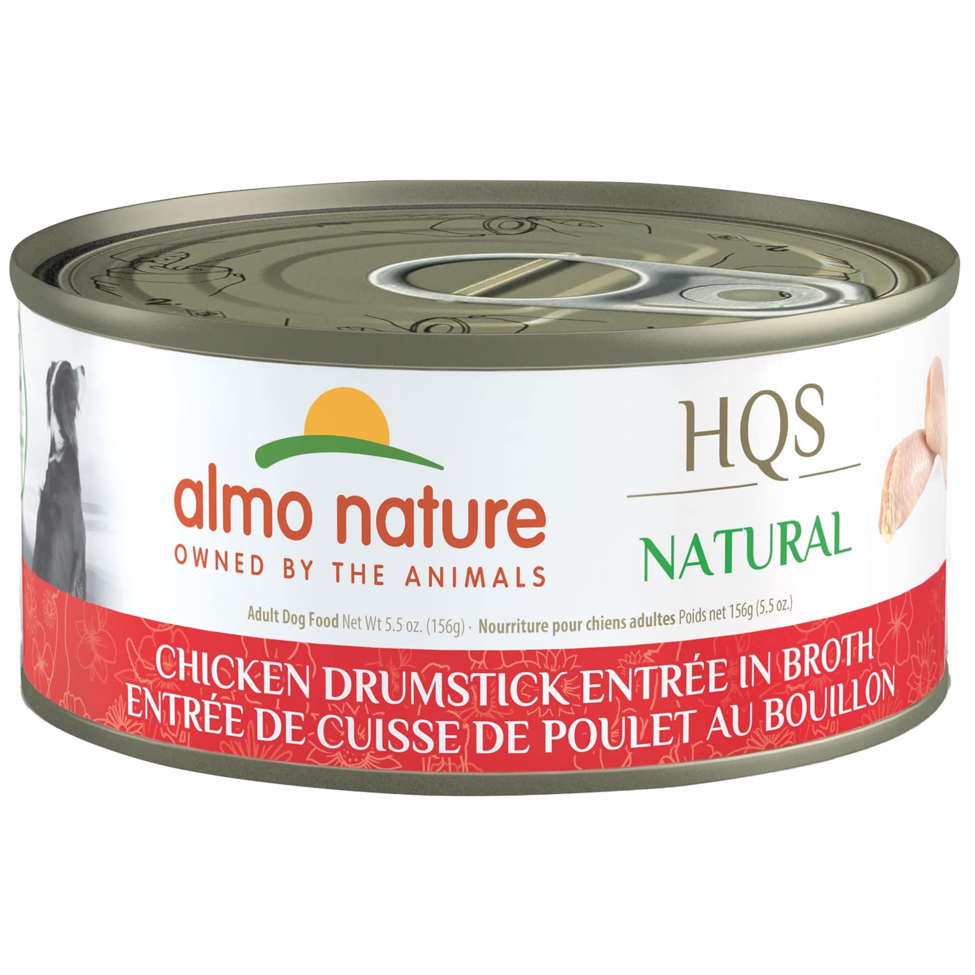 Almo Nature HQS Natural Wet Dog Food Chicken Drumstick Entree in broth 5.5 oz (Pack of 12)