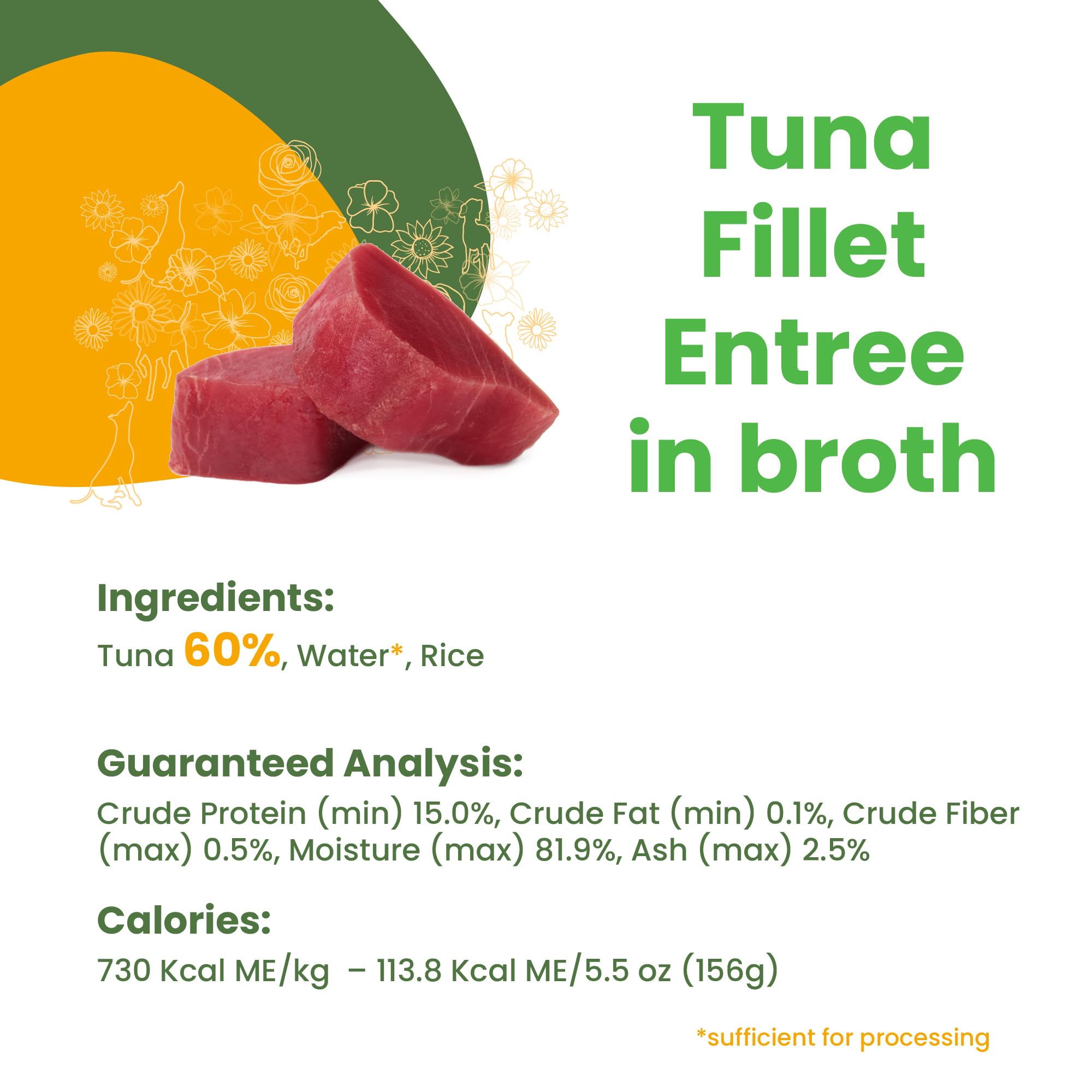 Almo Nature HQS Natural Wet Dog Food Tuna Fillet Entree in broth 5.5 oz (Pack of 12)