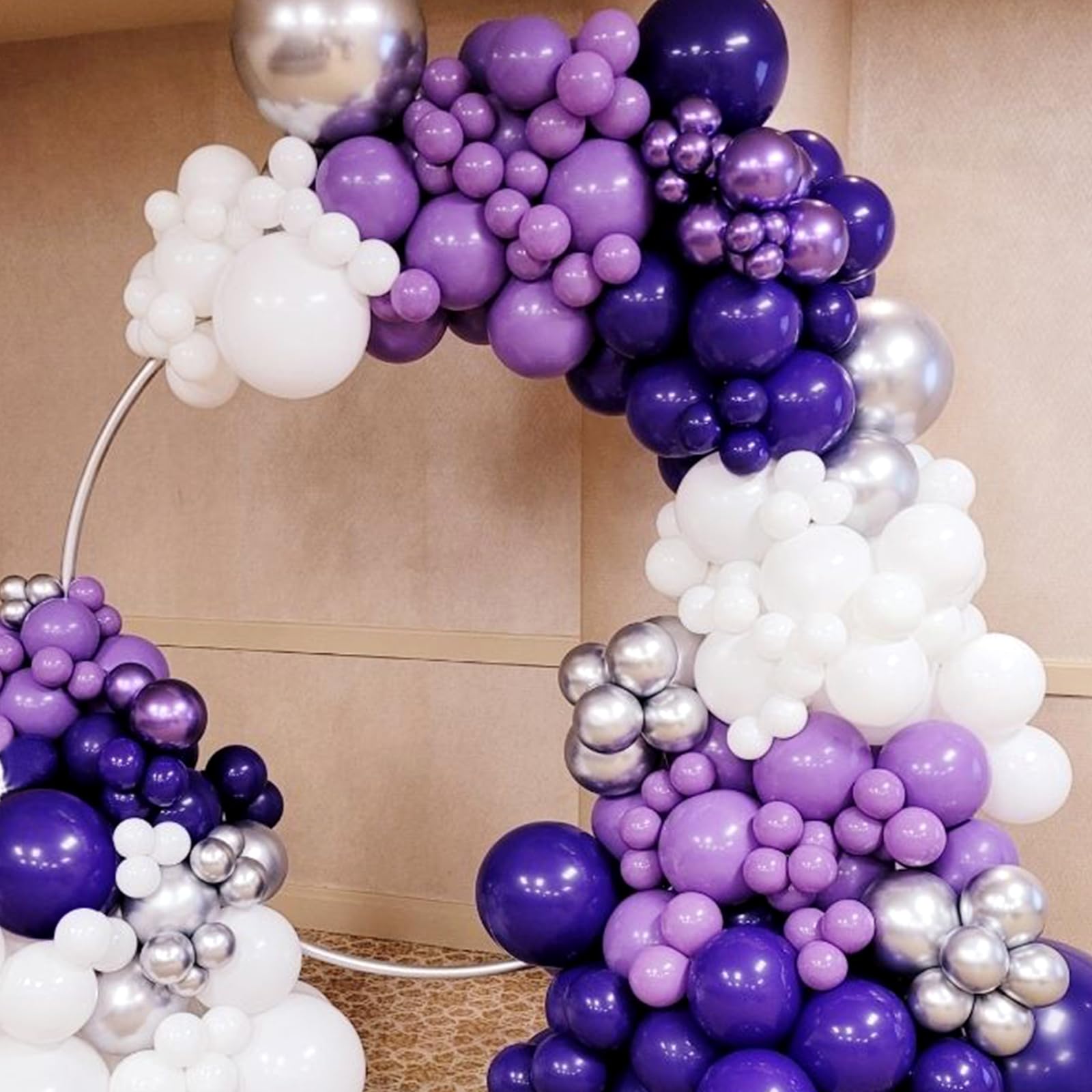 RUBFAC 116pcs Purple Balloons Different Sizes Pack of 36 18 12 10 5 Inch for Garland Arch Extra Large Balloons for Birthday Graduation Wedding Party Decoration