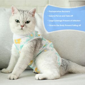 Cat Recovery Suit Female, Breathable Cat Onesie for Cats After Surgery Female for Abdominal Wounds or Skin Diseases, Cat Surgery Recovery Suit Kitten Onesie After Spay Wear Anti Licking