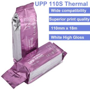 UPP-110HG Ultrasound Paper Compatible for Sony, 2 Roll High Gloss Ultrasound Thermal Print Film/Media 110mm x 18m