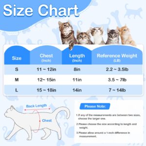 Cat Recovery Suit Female, Breathable Cat Onesie for Cats After Surgery Female for Abdominal Wounds or Skin Diseases, Cat Surgery Recovery Suit Kitten Onesie After Spay Wear Anti Licking