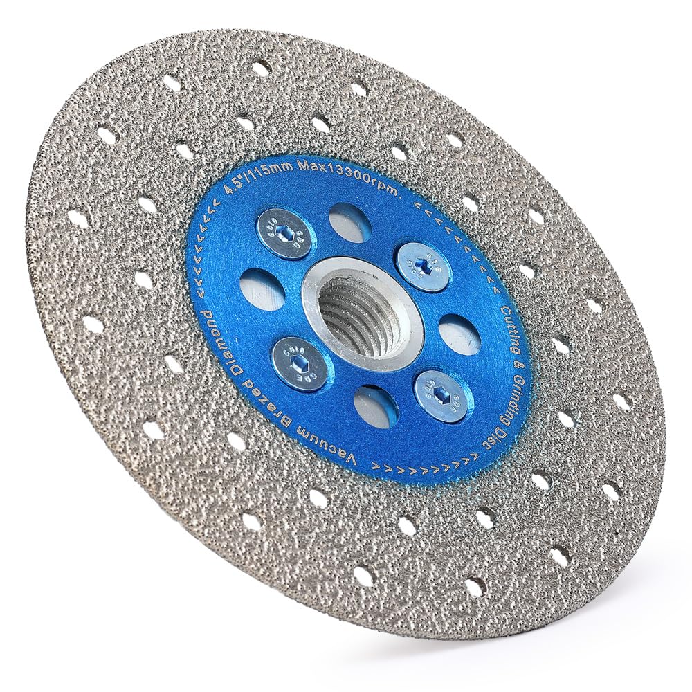 VOSIDUE 4.5" Beveling Diamond Blade Granite Cutting Diamond Blade Fast Cutting and Grinding Shaping Diamond Disc for Angle Grinder