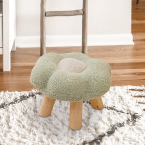 Bothyi Under Desk Step Stool Foot Rest Pouf Multifunctional Shoes Changing Cute Sofa Stool Small Foot Stool for Porch Living Room Bedside Apartment, Green