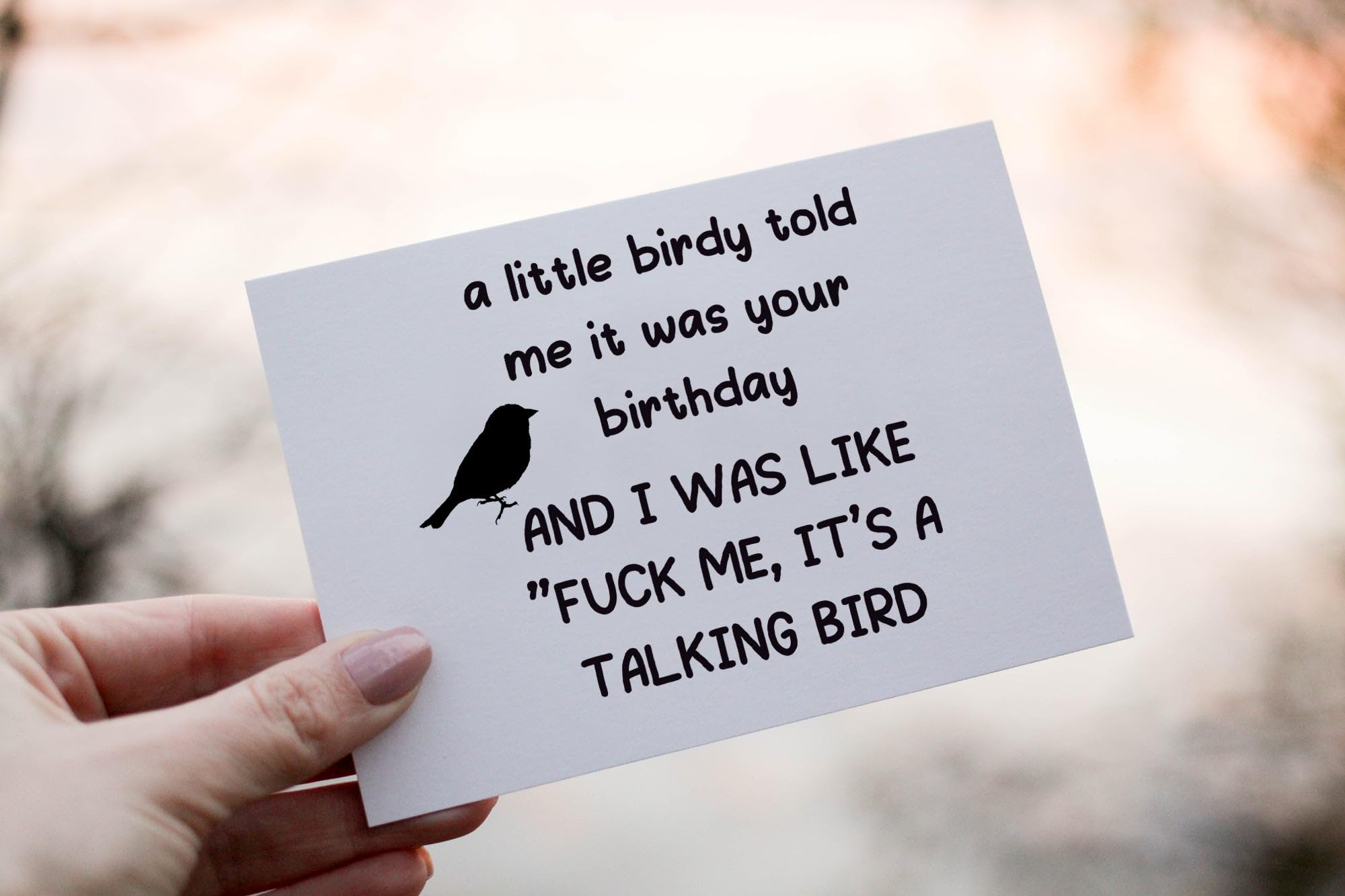 A Little Birdy Told Me It Was Your Birthday Card - Hilarious Birthday Card - Adult Birthday Card - Funny Birthday Card For Him/Her - Rude Card - Snarky Birthday Card - Greeting Card