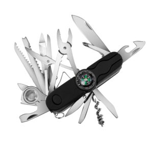 swiss eagle premium quality ranger multi-tool pocket knife with compass and 30 tools all in your pocket