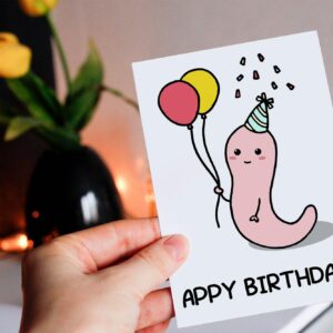 OwingsDesignsPerfect Appy Birthday! Card - Birthday Card Gift For Doctor-Nurse - Cute Medical Card - Appendix Card - Greeting Card - General Surgeon Card