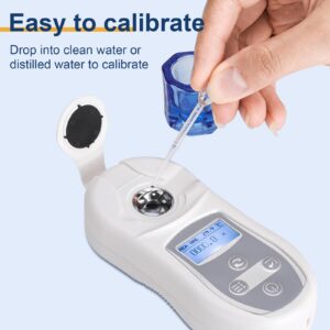 Healthible Pocket Refractometer - Digital Refractometer,0.0~53.0% Brix Coffee Tds Refractometer,Rechargeable,110v