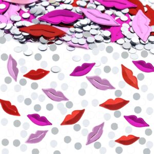 keaziu 100pcs sexy lip confetti bachelorette party table confetti decorations sexy single theme confetti bridal baby shower decorations engagement party decorations