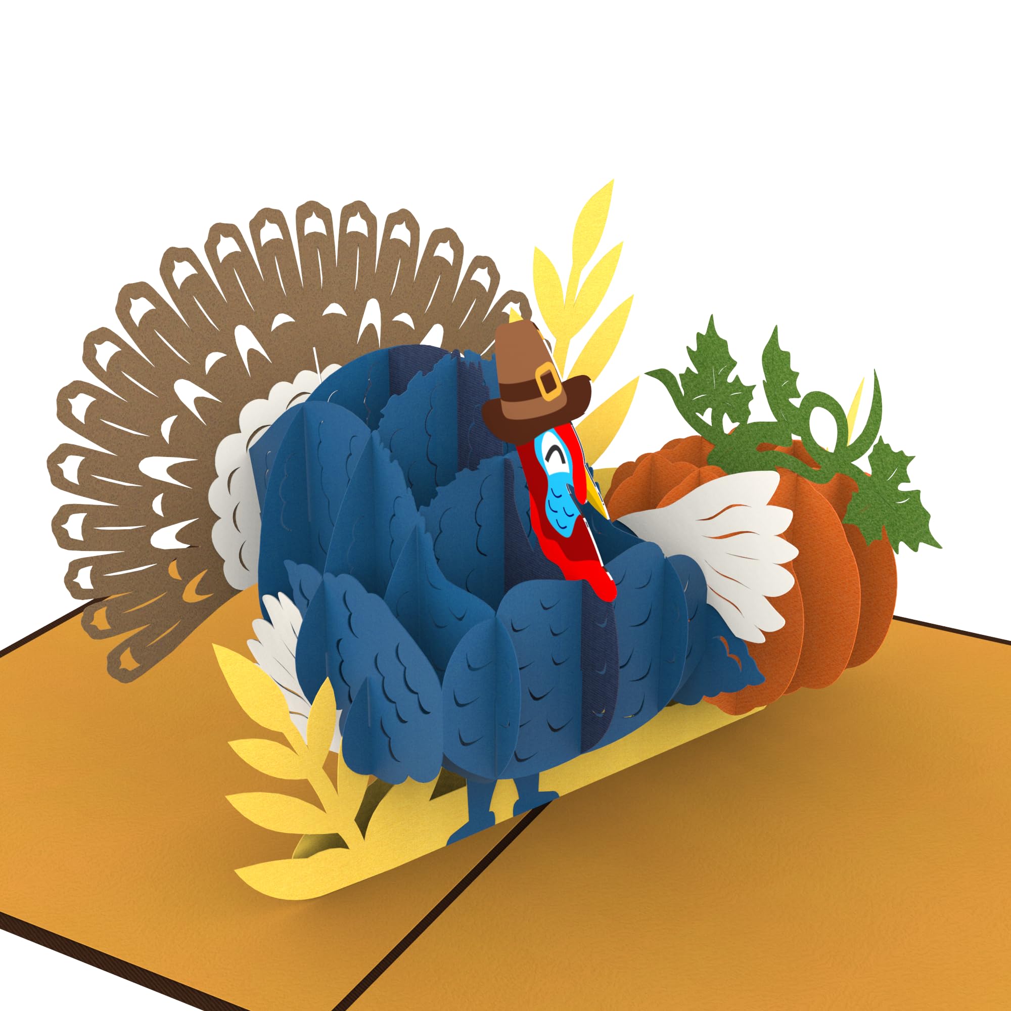 PopLife Autumn Turkey 3D Pop Up Card - Thanksgiving Greeting Card, Anniversary, Birthday Card, Thank You, Congratulations, Fall, Christmas Decoration - For Mom and Dad, for Wife and Husband, for