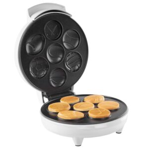 Sports Waffle Maker- Make Breakfast a Slam Dunk- Bakes 7 Themed Pancakes Including Football, Baseball, Basketball, Soccer, Tennis & More- Electric Nonstick Pan Cake Baker- Kids Christmas Gift or Treat