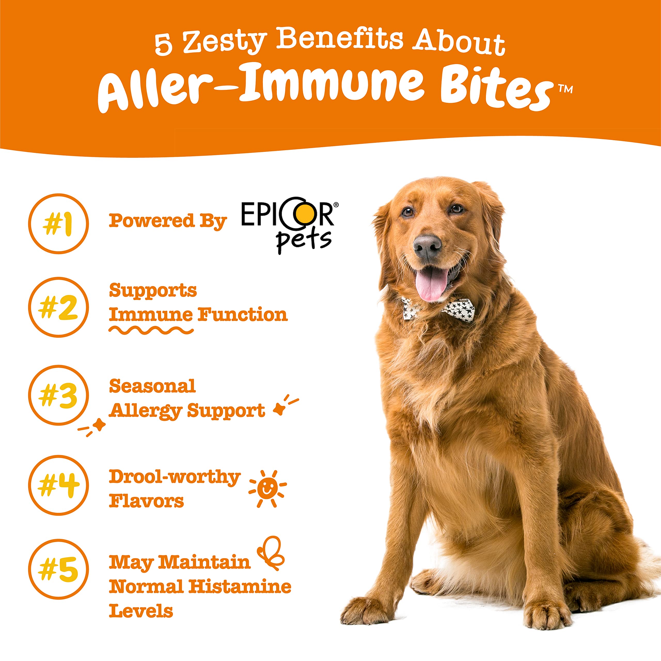 Zesty Paws Allergy Immune Supplement for Dogs - with Omega 3 Salmon Fish Oil + Training Treats for Dogs & Puppies - Hip, Joint & Muscle Health