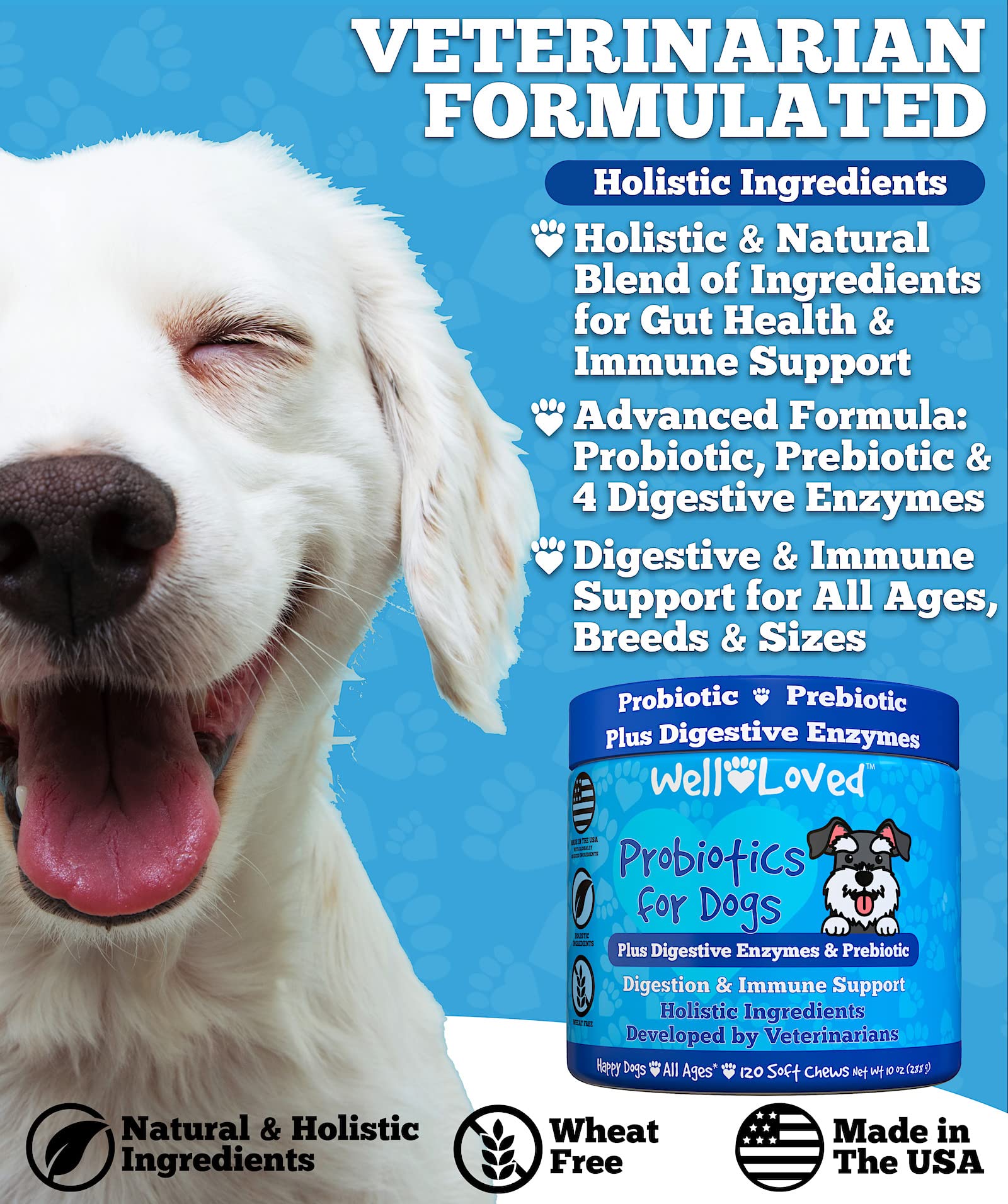 Well Loved Pumpkin & Probiotics Plus Probiotic Chews Bundle, Dog Probiotics and Digestive Enzymes, Dog Digstive Support