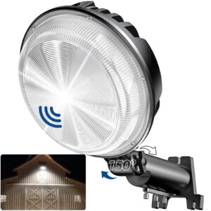 starmoitic led barn light, 150w 20000lm dusk to dawn outdoor lighting, yard light ip66 waterproof, 150° angle adjustable bright outdoor street light for garden, garages, attics, patios, and barns