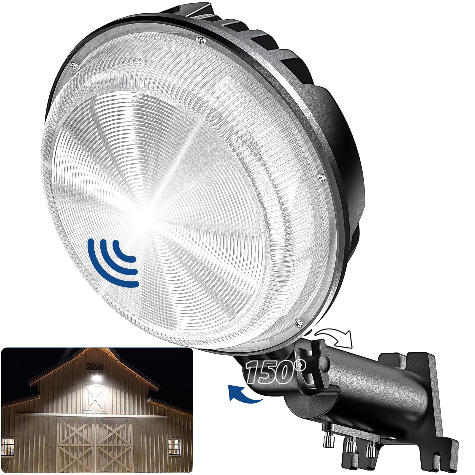 StarMoitic LED Barn Light, 150W 20000LM Dusk to Dawn Outdoor Lighting, Yard Light IP66 Waterproof, 150° Angle Adjustable Bright Outdoor Street Light for Garden, Garages, Attics, Patios, and Barns