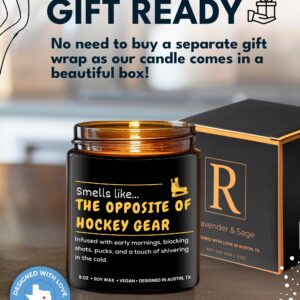 Hockey Candle, Funny Hockey Gifts for Hockey Lovers, Hockey Mom Gifts for Women, Gifts for Hockey Players, Long-Lasting Scent, Gift Ready